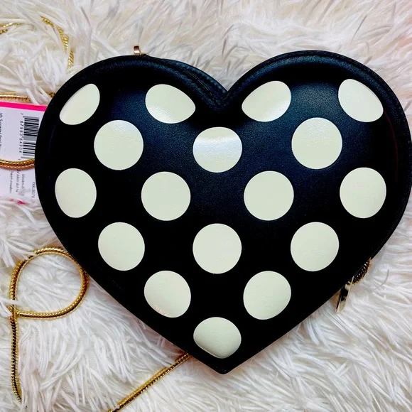 Kate Spade Women's Bag Crossbody Purse - 3D Polka Dot Heart - Retails $298 - Picture 3 of 8